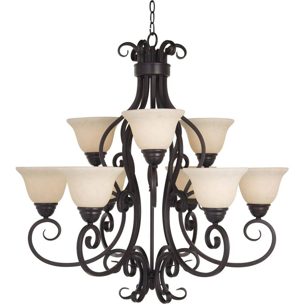 Maxim Lighting Manor 9-Light Oil Rubbed Bronze Traditional Chandelier