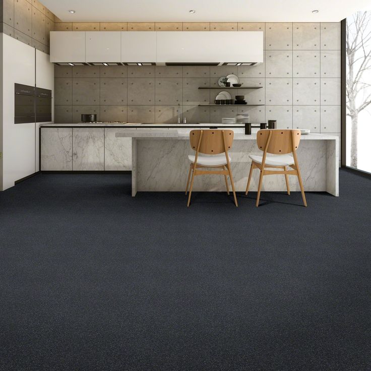 STAINMASTER Essentials Blue Diamonds II 12-ft Iron Textured Carpet Sample (Interior) - Image 3