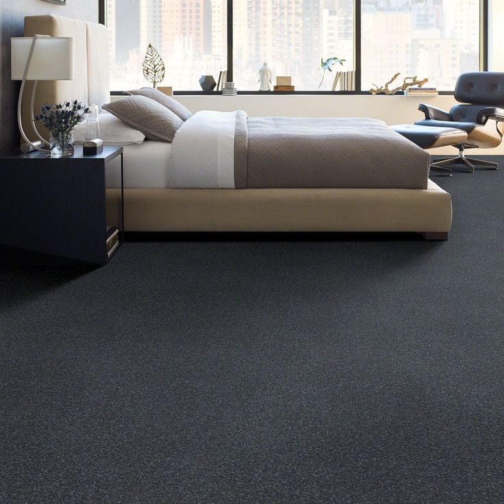 STAINMASTER Essentials Blue Diamonds II 12-ft Iron Textured Carpet Sample (Interior) - Image 4