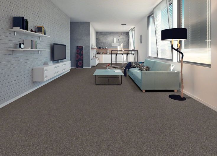 STAINMASTER Essentials Blue Diamonds III 12-ft Iron Textured Carpet Sample (Interior) - Image 8