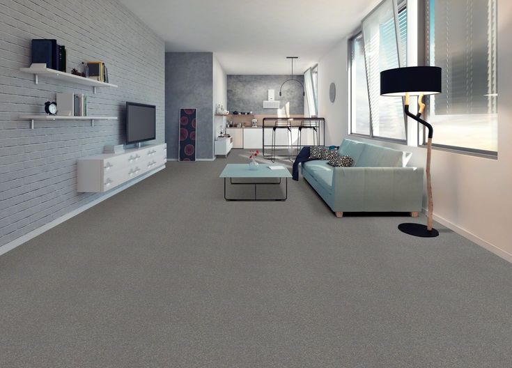 STAINMASTER Essentials Blue Diamonds I 15-ft Taupe Stone Textured Carpet (Indoor) - Image 3