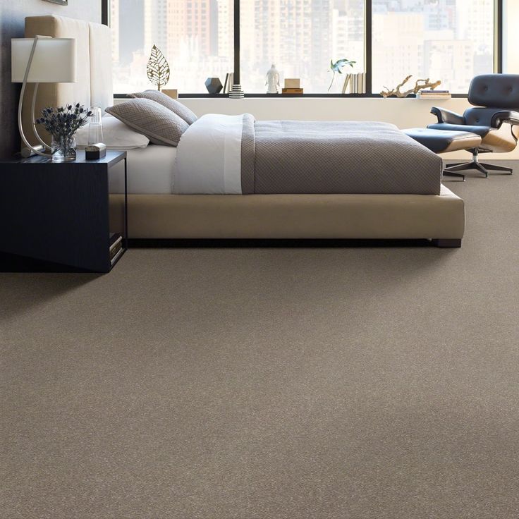 STAINMASTER Essentials Blue Diamonds II 12-ft Natural Contour Textured Carpet (Indoor) - Image 2