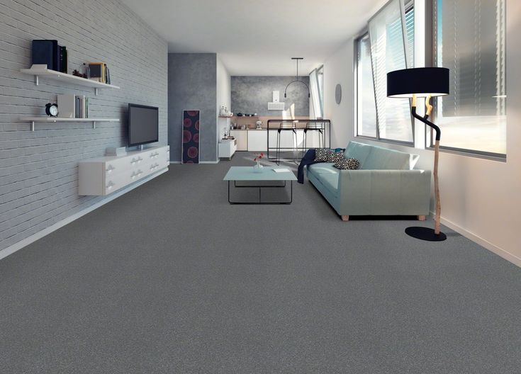 STAINMASTER Essentials Blue Diamonds II 12-ft Concrete Textured Carpet (Indoor) - Image 4