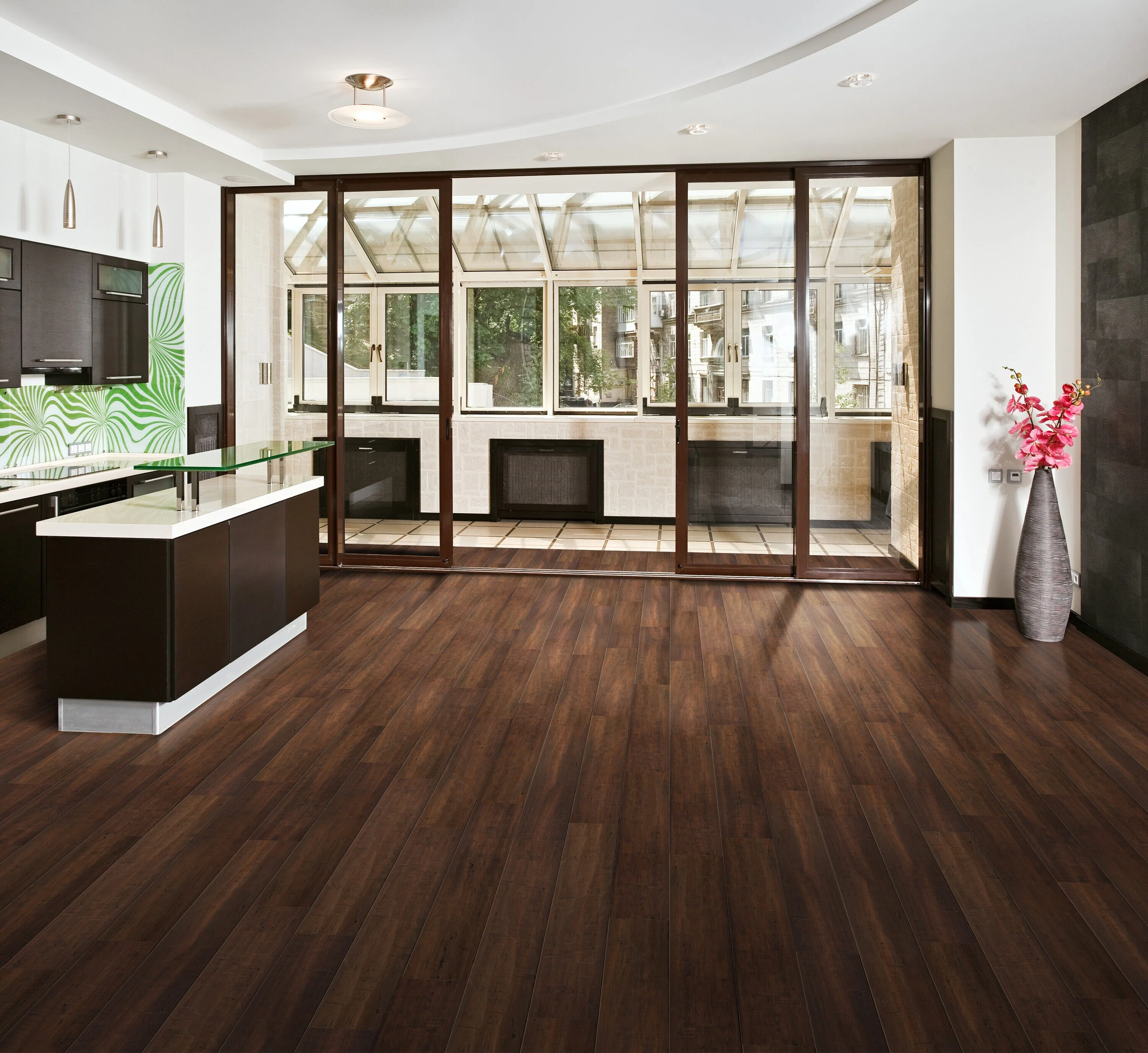 Cali Bamboo Fossilized 3.75-in Bordeaux Bamboo Distressed Engineered Hardwood Flooring, 7/16-in Thick (22.69-sq ft/Carton) - Image 7