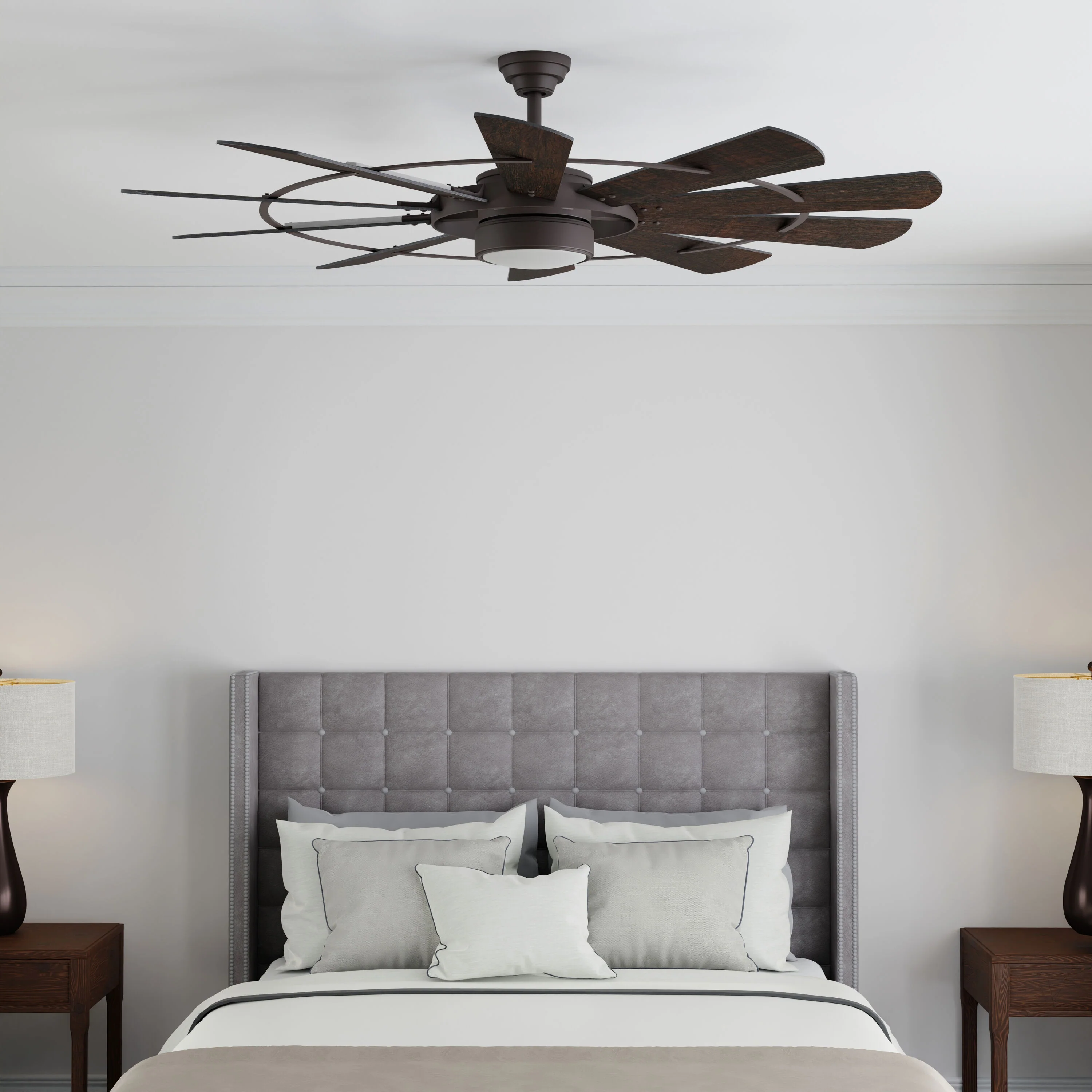Harbor Breeze Henderson 60-in Bronze LED Indoor Ceiling Fan with Remote (10-Blade) - Image 11