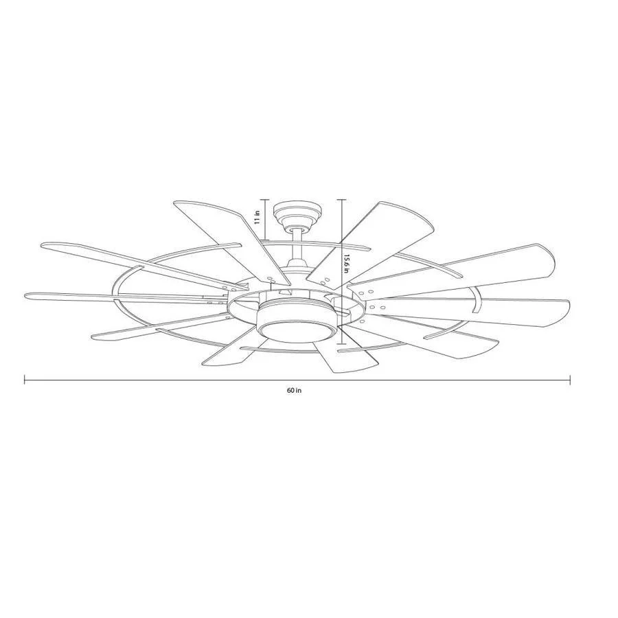 Harbor Breeze Henderson 60-in Bronze LED Indoor Ceiling Fan with Remote (10-Blade) - Image 3