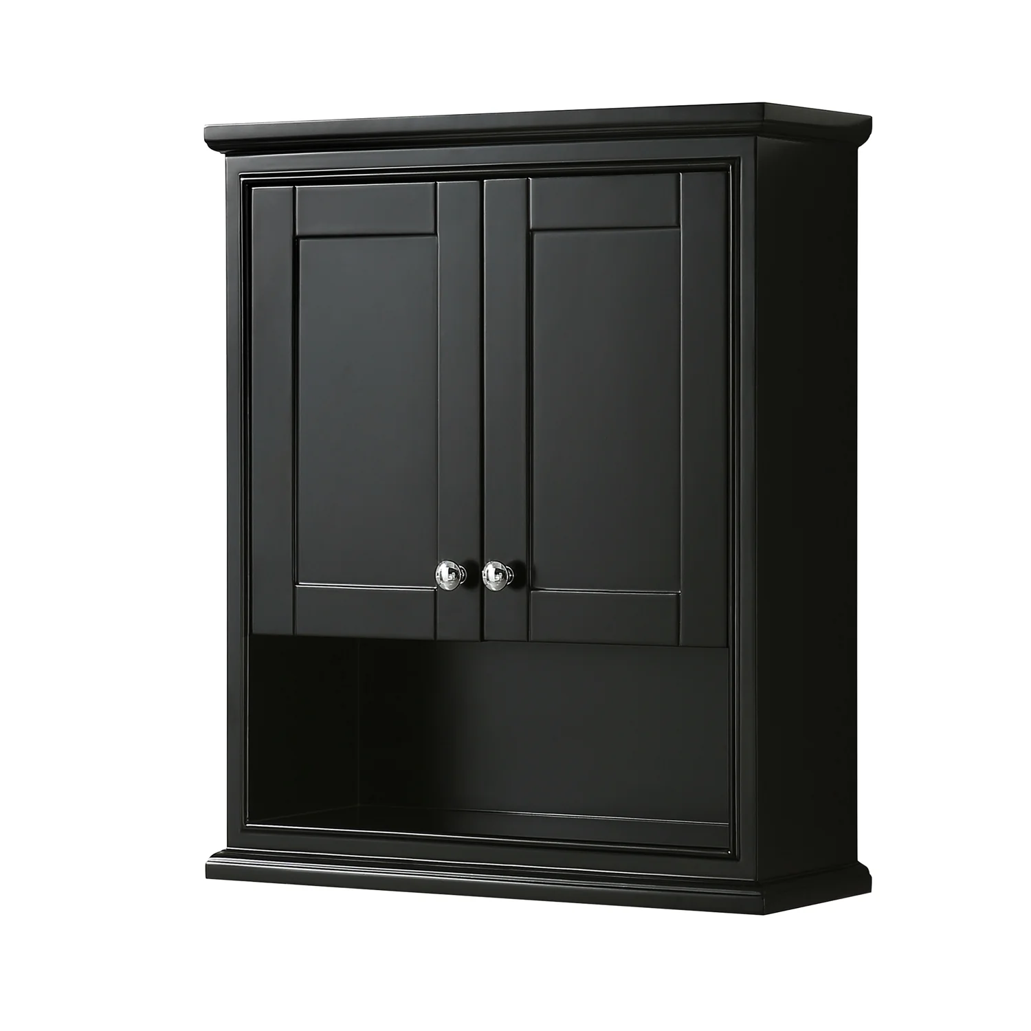 Wyndham Collection Deborah 25-in W x 30-in H x 9-in D Dark Espresso Bathroom Wall Cabinet - Image 2