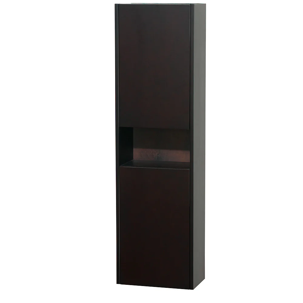 Wyndham Collection Diana 16.13-in W x 56.13-in H x 9.13-in D Espresso Bathroom Wall Cabinet - Image 2