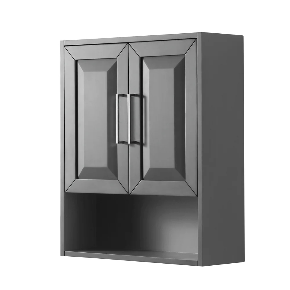 Wyndham Collection Daria 25-in W x 30-in H x 9-in D Dark Gray Bathroom Wall Cabinet - Image 2