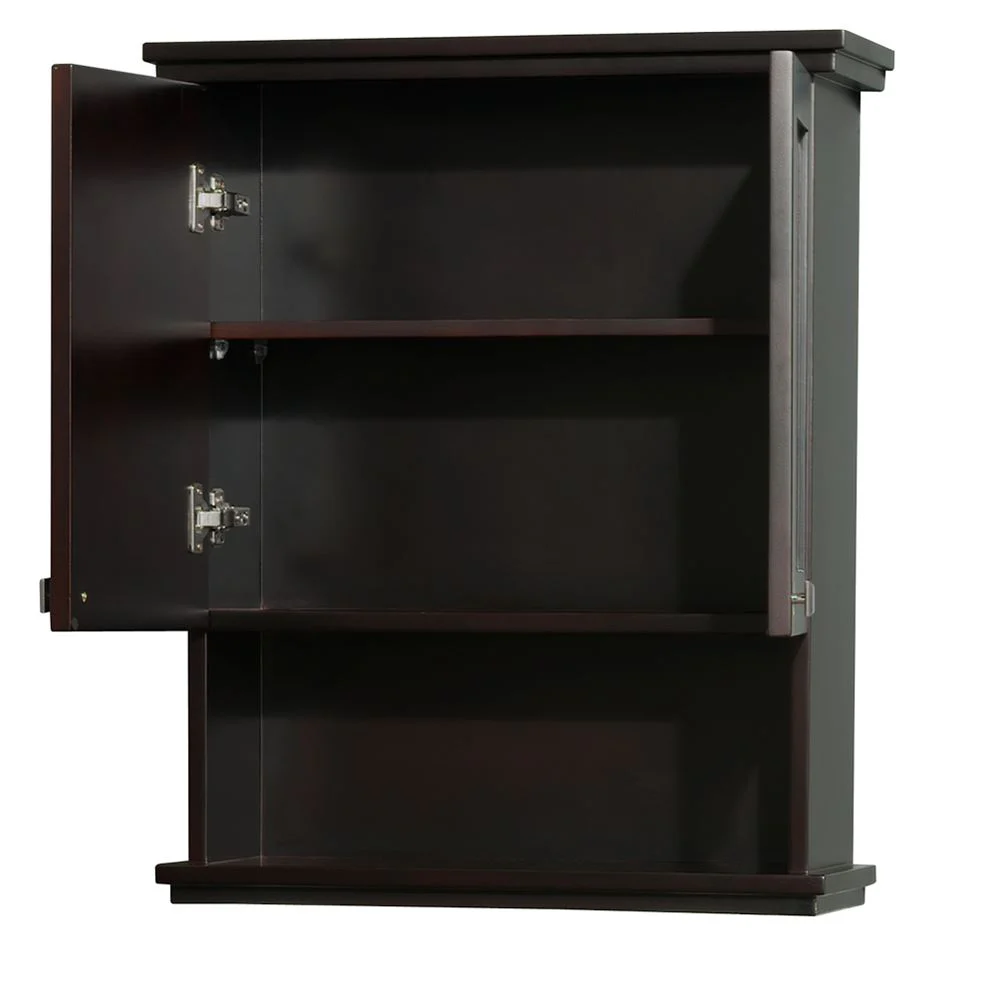 Wyndham Collection Acclaim 25-in W x 30-in H x 9.13-in D Espresso Bathroom Wall Cabinet - Image 3