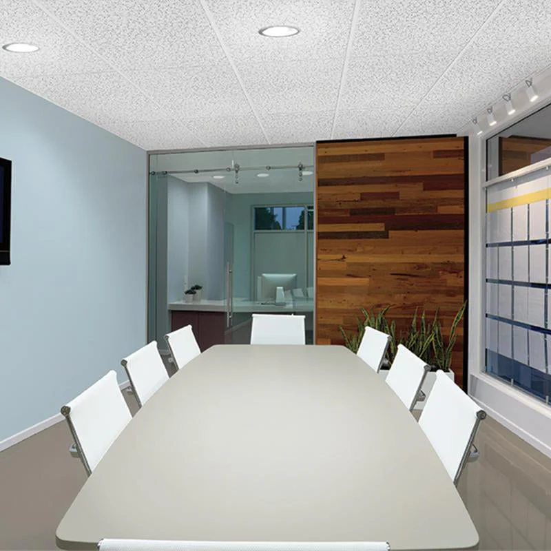 Armstrong Ceilings Random Textured 24 in. x 24 in. Fissured Drop Acoustic Ceiling Panels, 15/16 in. Grid, Contractor 4-Pack - White - Image 3