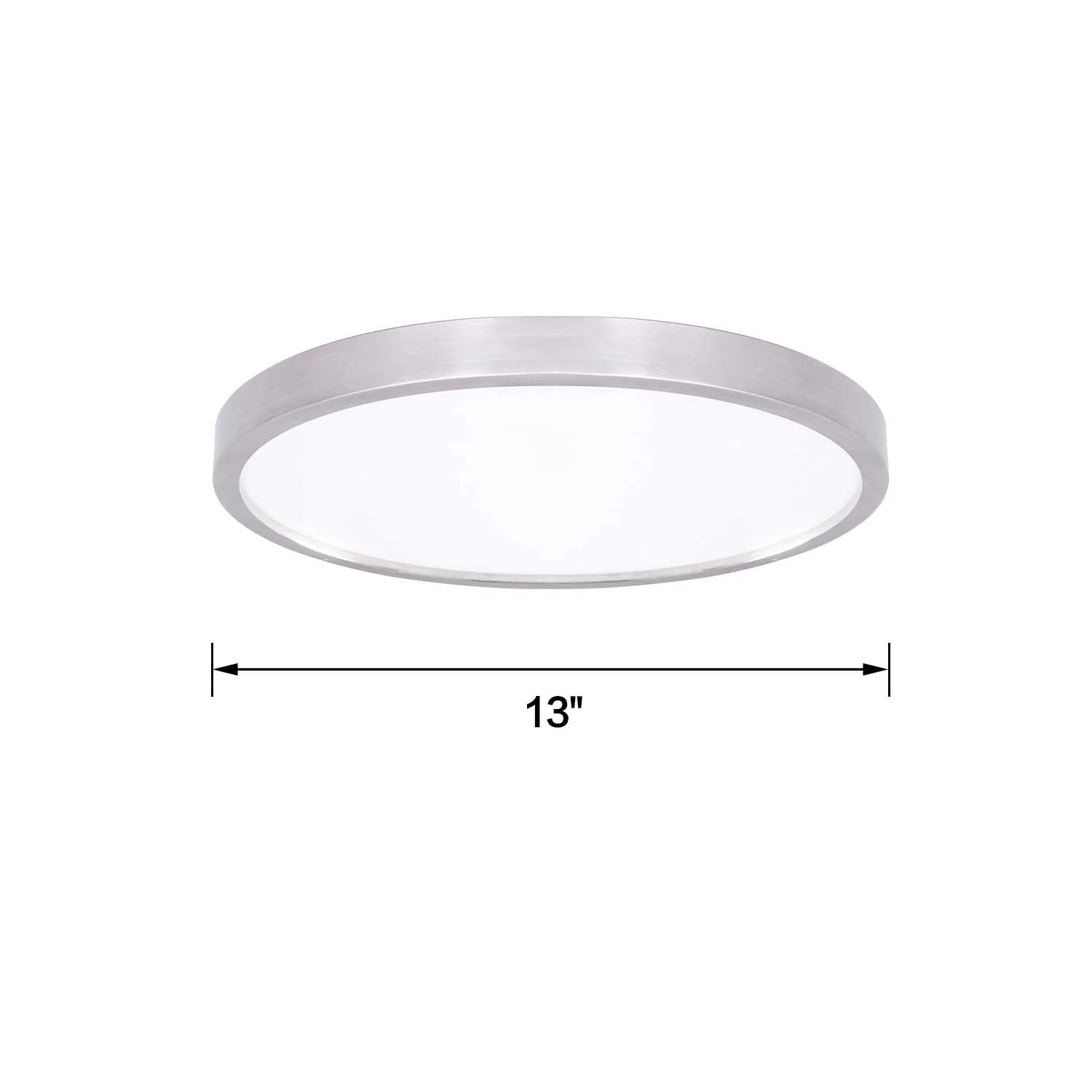 Project Source Adjustable Color Temperature 13-in Brushed Nickel LED Flush Mount Light - Image 8