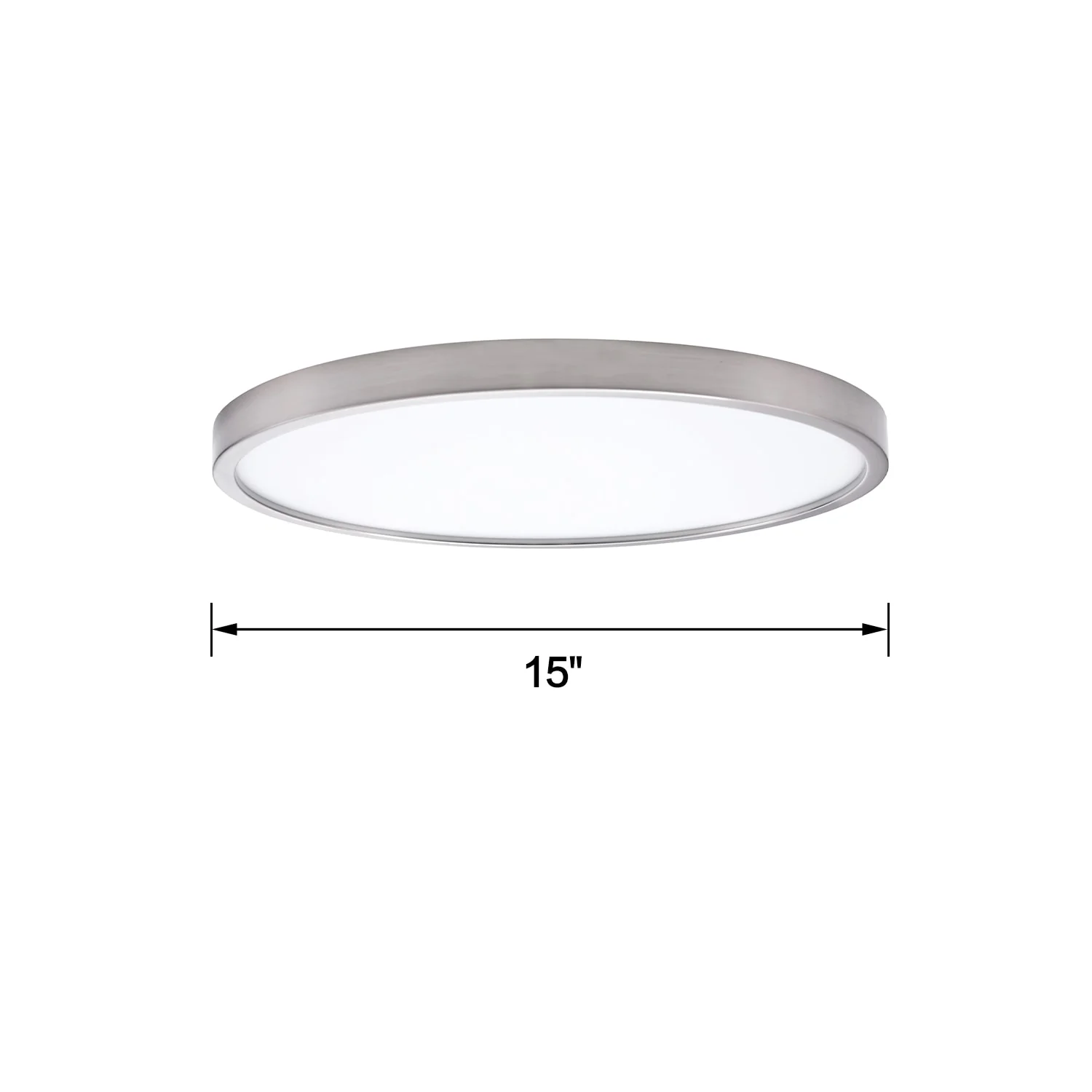 Project Source Adjustable Color Temperature 15-in Brushed Nickel Integrated LED Flush Mount Light - Image 8