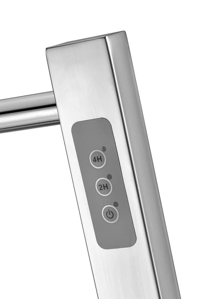 ANZZI Polished Chrome Plug-In Freestanding Towel Warmer, 21.85 x 13.98 x 35.24 in, Kiln Series 6-Bar - Image 12