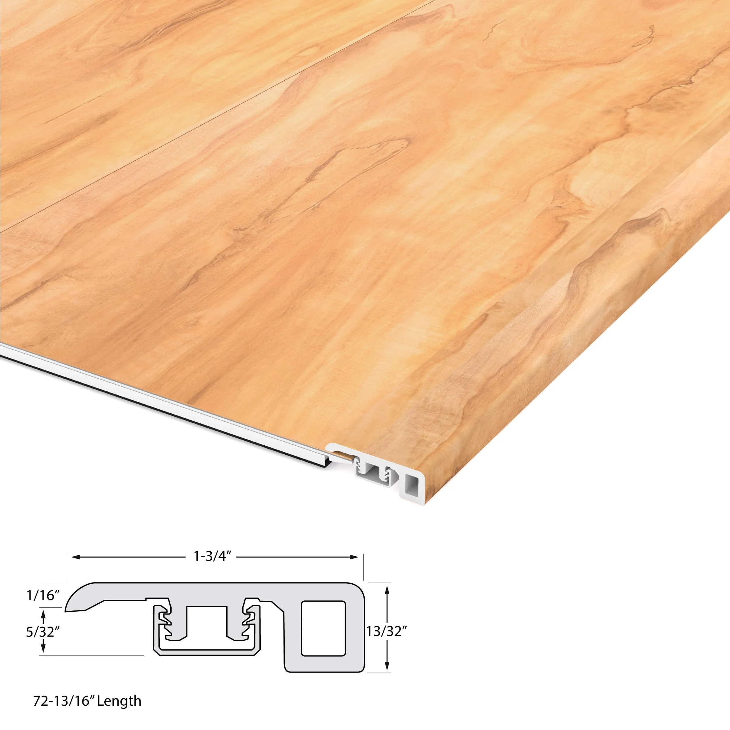 Cali Bamboo Blonde Ale 1.37-in x 72.83-in Vinyl Floor Threshold - Image 2