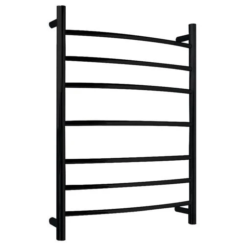 ANZZI Gown 7-Bar Matte Black Plug-In Wall-Mount Towel Warmer, 23.6 in W x 31.5 in H - Image 2