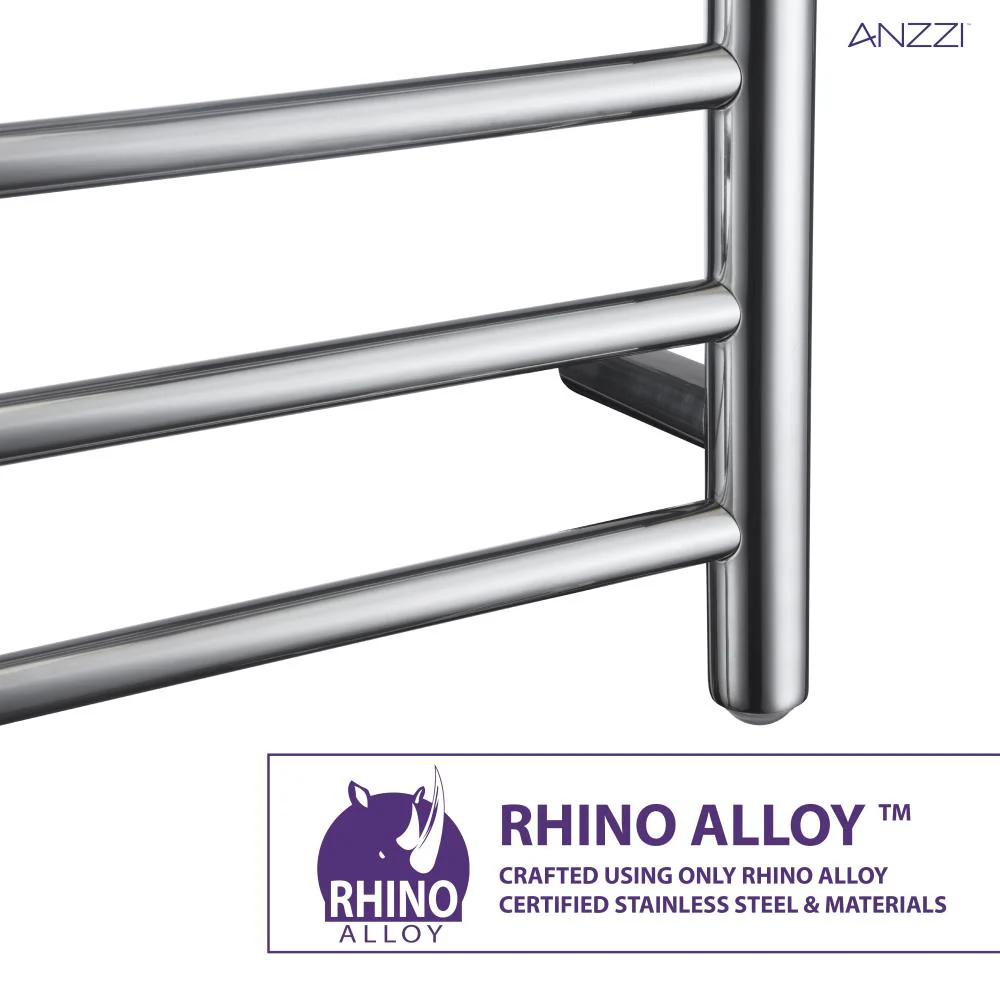 ANZZI Polished Chrome Plug-In Wall Mount Towel Warmer, 20.08 x 4.41 x 31.5 in, 80W - Image 6