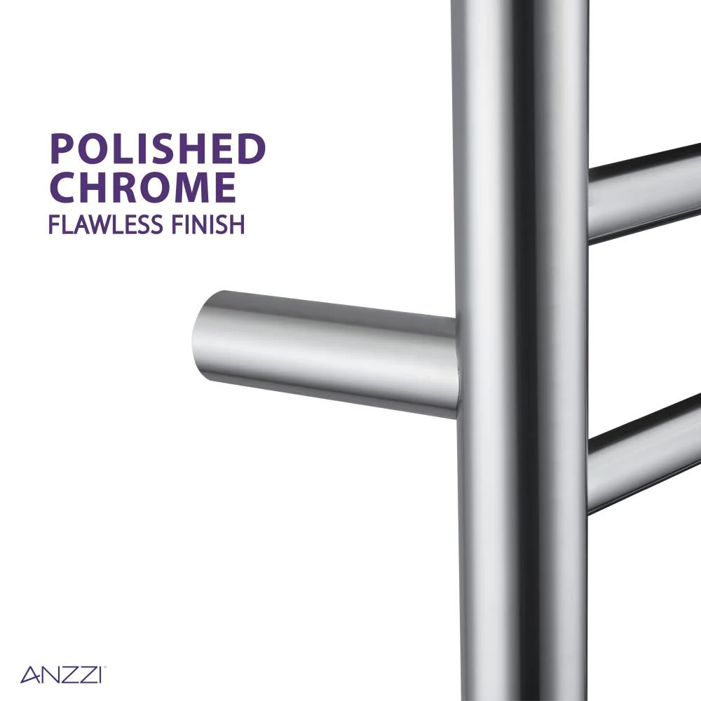 ANZZI Polished Chrome Plug-In Wall Mount Towel Warmer, 20.08 x 4.41 x 31.5 in, 80W - Image 7