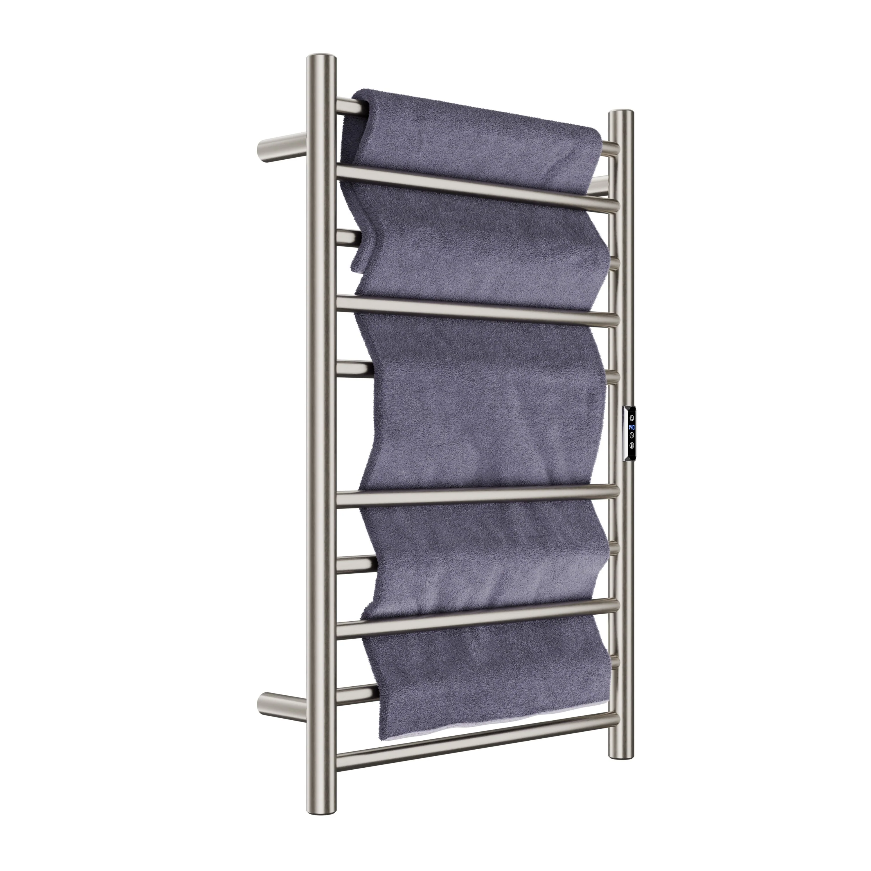 ANZZI Brushed Nickel Plug-In Wall Mount Towel Warmer, 20.08 W x 31.5 H x 4.41 D - Image 4