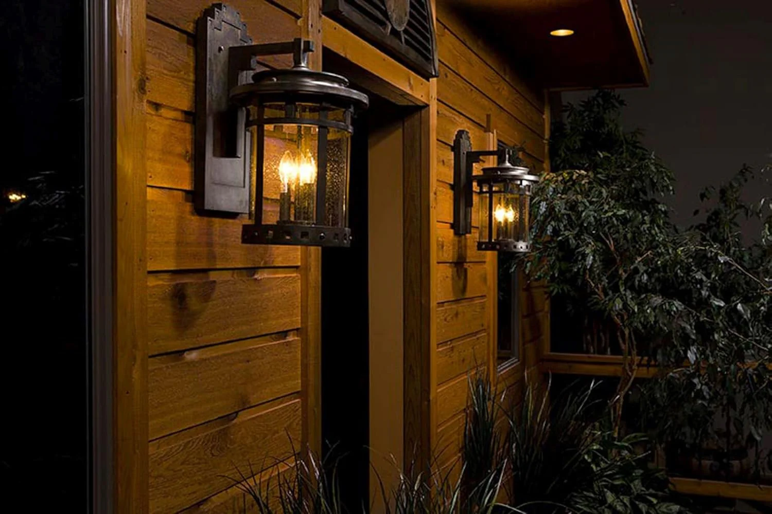 Maxim Lighting Santa Barbara DC 12.5-in H Sienna Hardwired Incandescent Outdoor Wall Lantern - Image 3