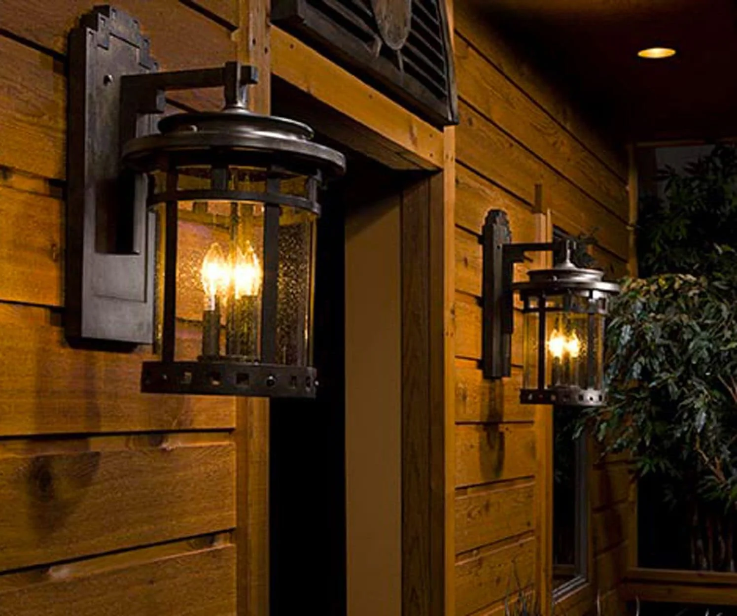 Maxim Lighting Santa Barbara DC 12.5-in H Sienna Hardwired Incandescent Outdoor Wall Lantern - Image 4
