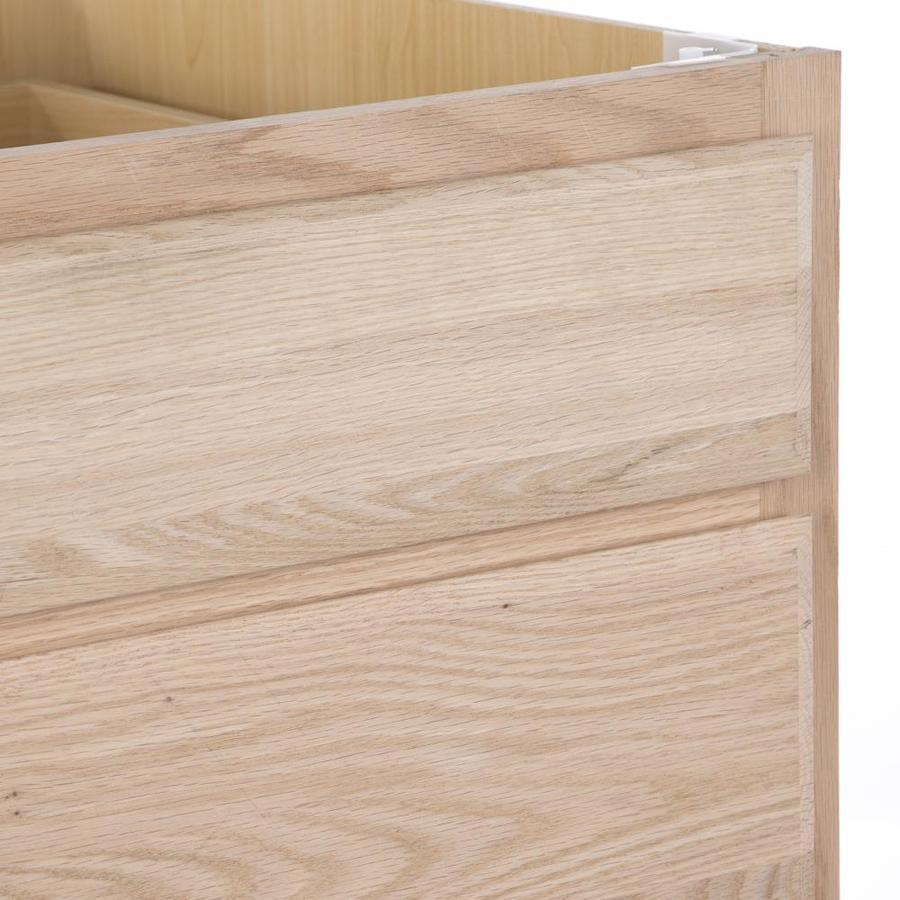 Project Source Ready to Finish 18-in W x 35-in H x 21-in D 3-Drawer Freestanding Cabinet Bank, Natural Rustic Oak - Image 5