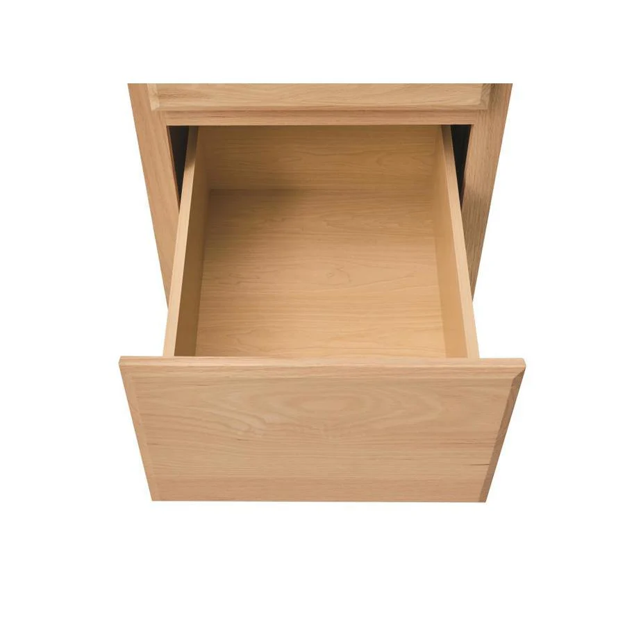 Project Source Ready to Finish 18-in W x 35-in H x 21-in D 3-Drawer Freestanding Cabinet Bank, Natural Rustic Oak - Image 6