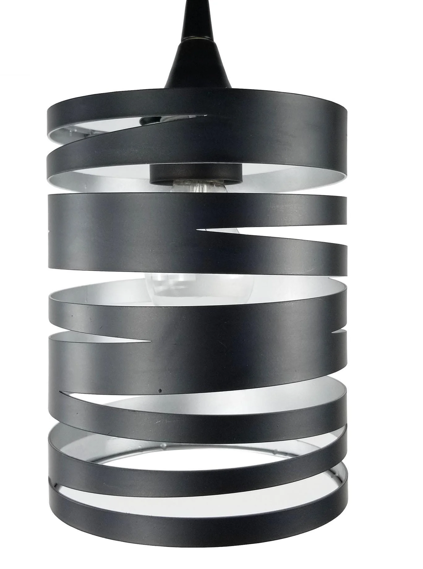 Portfolio 7.5-in H x 6-in W Black Cylinder Pendant Light Shade - Image 3
