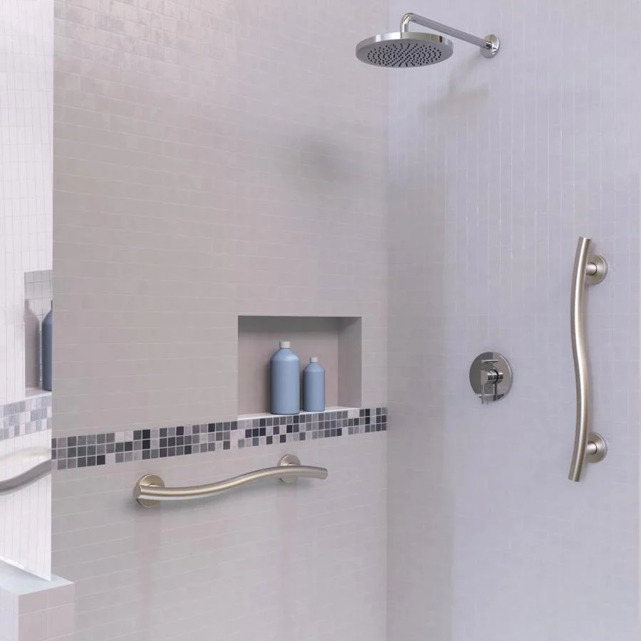 Keeney Wave 16-in Matte Black Wall Mount ADA-Compliant Grab Bar - Image 11
