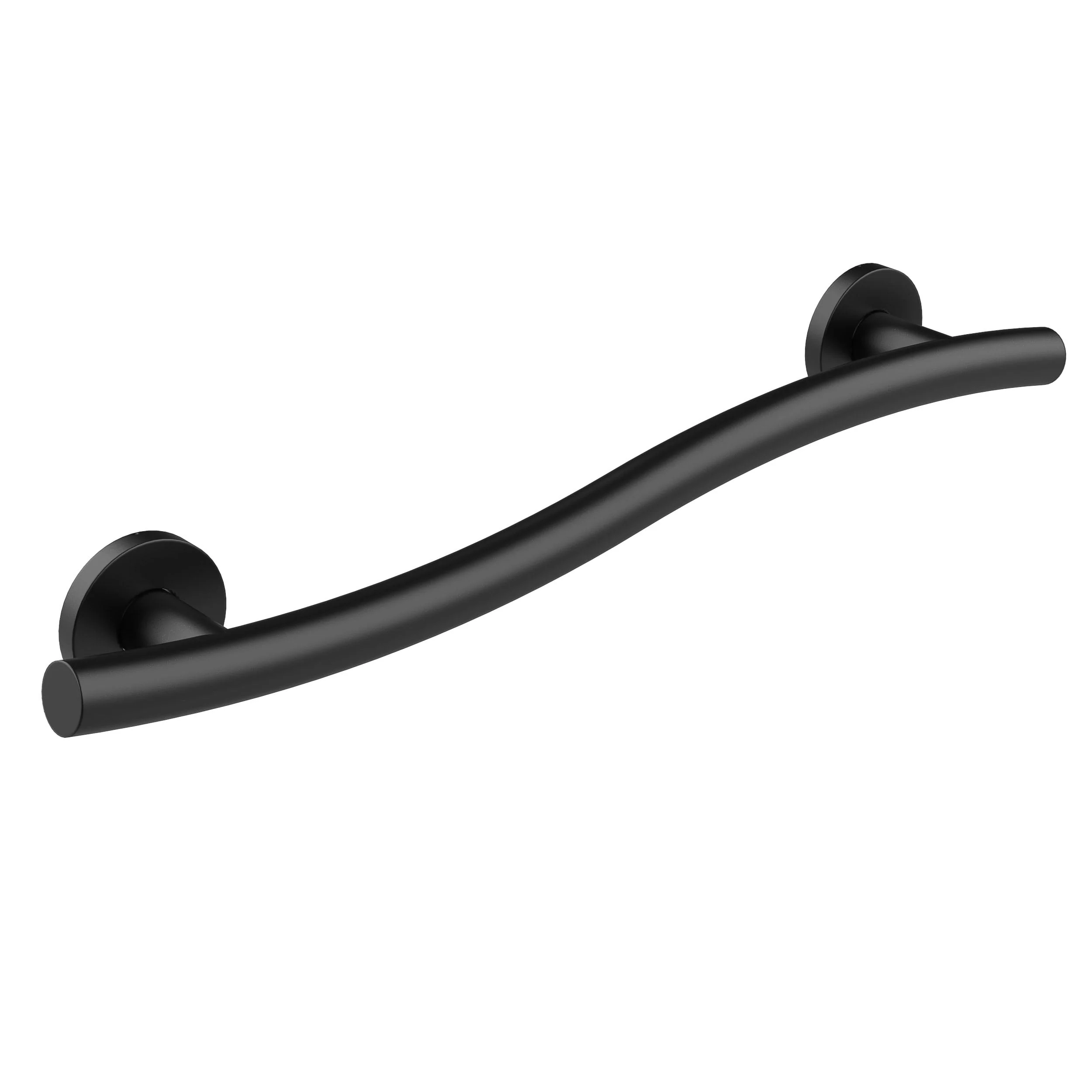 Keeney Wave 16-in Matte Black Wall Mount ADA-Compliant Grab Bar - Image 14