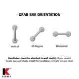 Keeney Wave 16-in Matte Black Wall Mount ADA-Compliant Grab Bar - Image 18