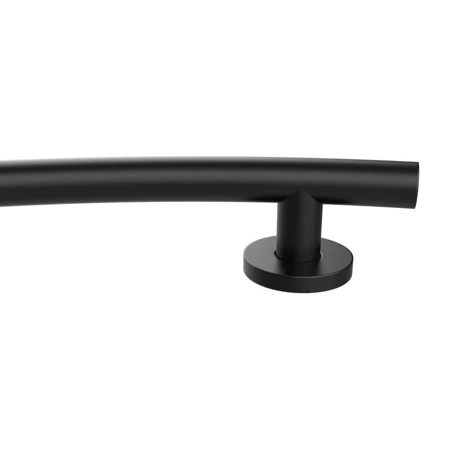 Keeney Wave 16-in Matte Black Wall Mount ADA-Compliant Grab Bar - Image 3