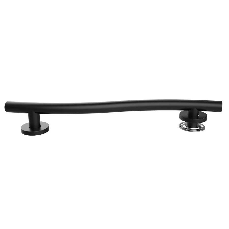 Keeney Wave 16-in Matte Black Wall Mount ADA-Compliant Grab Bar - Image 5