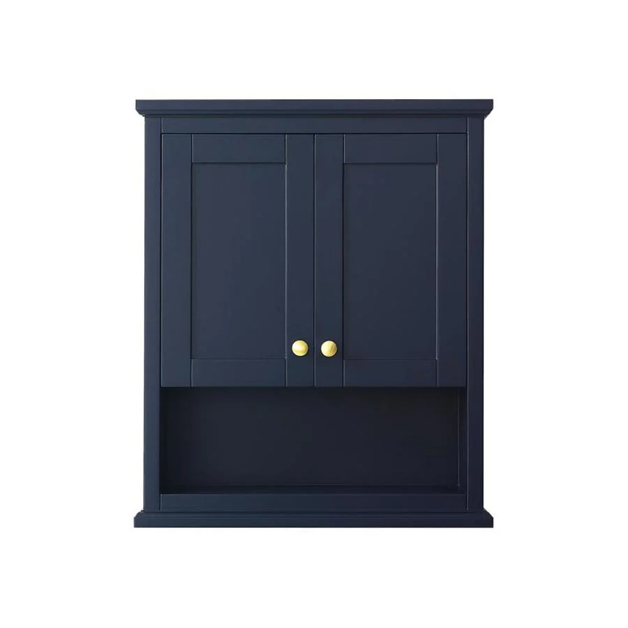 Wyndham Collection Avery 25-in W x 30-in H x 9-in D Dark Blue Bathroom Wall Cabinet - Image 2