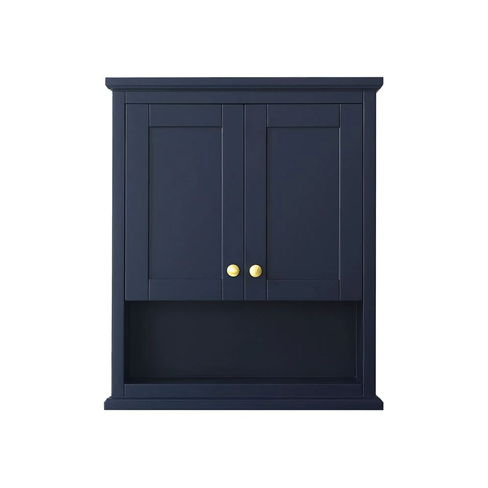 Wyndham Collection Avery 25-in W x 30-in H x 9-in D Dark Blue Bathroom Wall Cabinet - Image 6