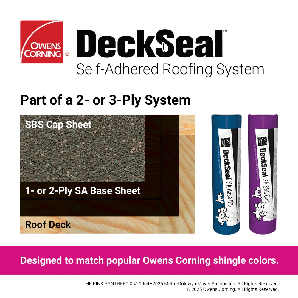 Owens Corning DeckSeal SA SBS Cap Roll Roofing, Shasta White, 39.375-ft W x 32.833-ft L, 100-sq ft Coverage - Image 4