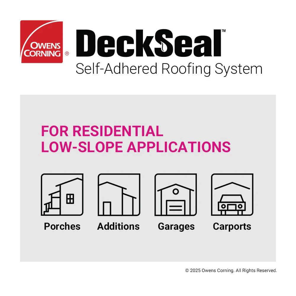 Owens Corning DeckSeal SA SBS Cap Roll Roofing, Shasta White, 39.375-ft W x 32.833-ft L, 100-sq ft Coverage - Image 5