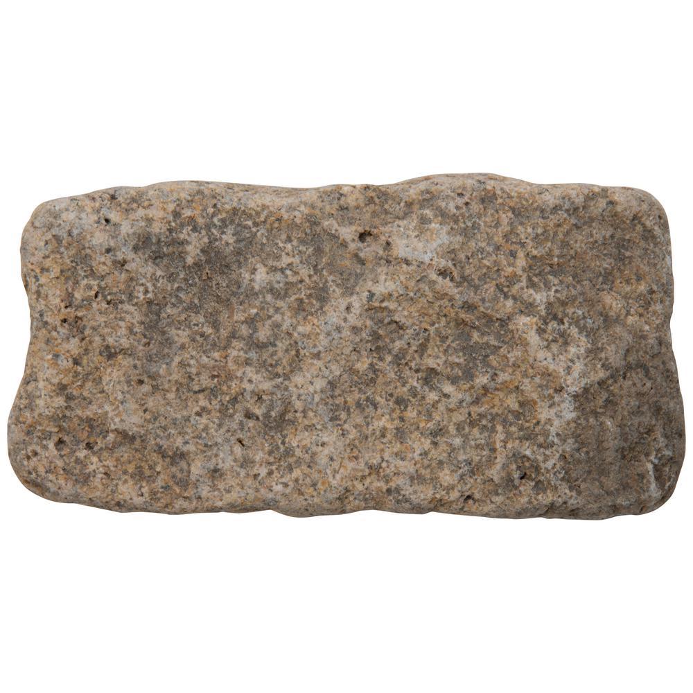 MSI Giallo Fantasia 4 in. x 8 in. Tumbled Granite Cobbles, 450 Pieces per Pallet