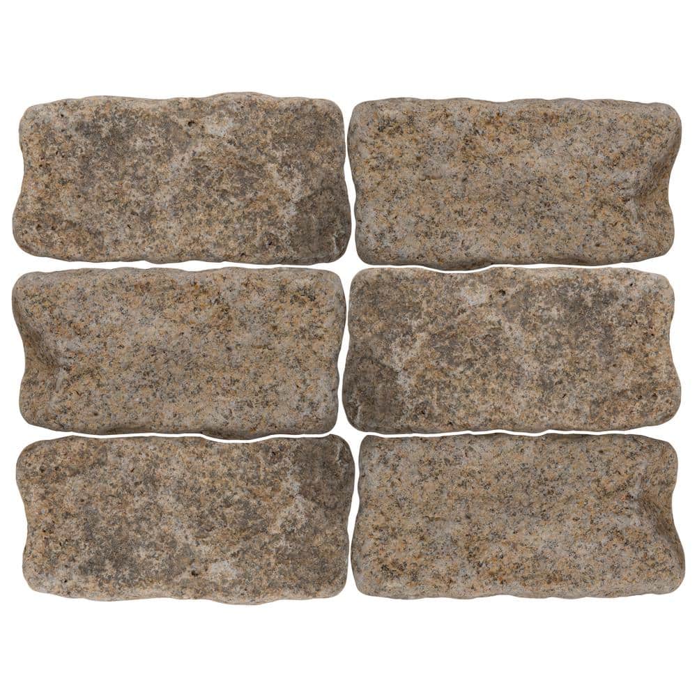 MSI Giallo Fantasia 4 in. x 8 in. Tumbled Granite Cobbles, 450 Pieces per Pallet - Image 11