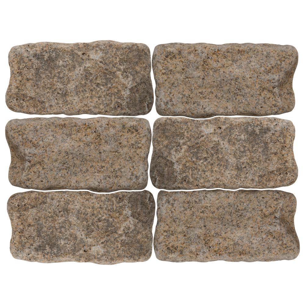 MSI Giallo Fantasia 4 in. x 8 in. Tumbled Granite Cobbles, 450 Pieces per Pallet - Image 5