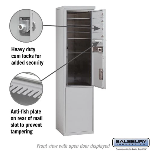 11-Door Free-Standing Mailbox with Parcel Locker, Aluminum, Private Access - Image 3