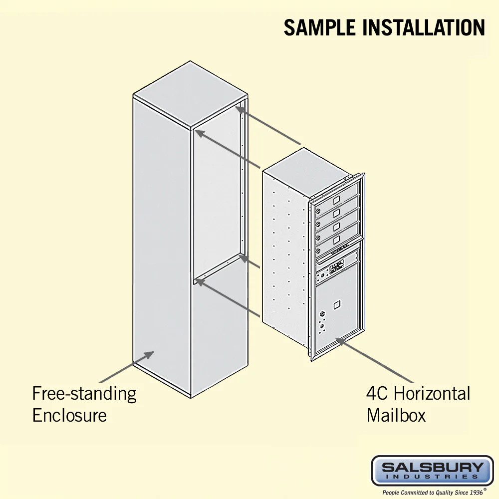 11-Door Free-Standing Mailbox with Parcel Locker in Black - Image 8