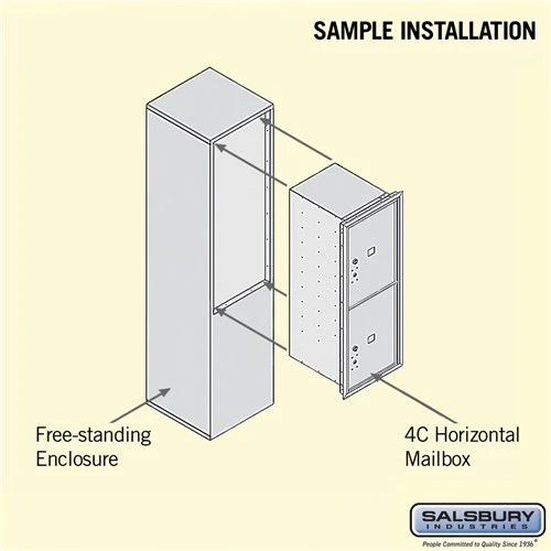 11 Door Free-Standing Parcel Locker with 2 Parcel Lockers in Black for Private Access - Image 4