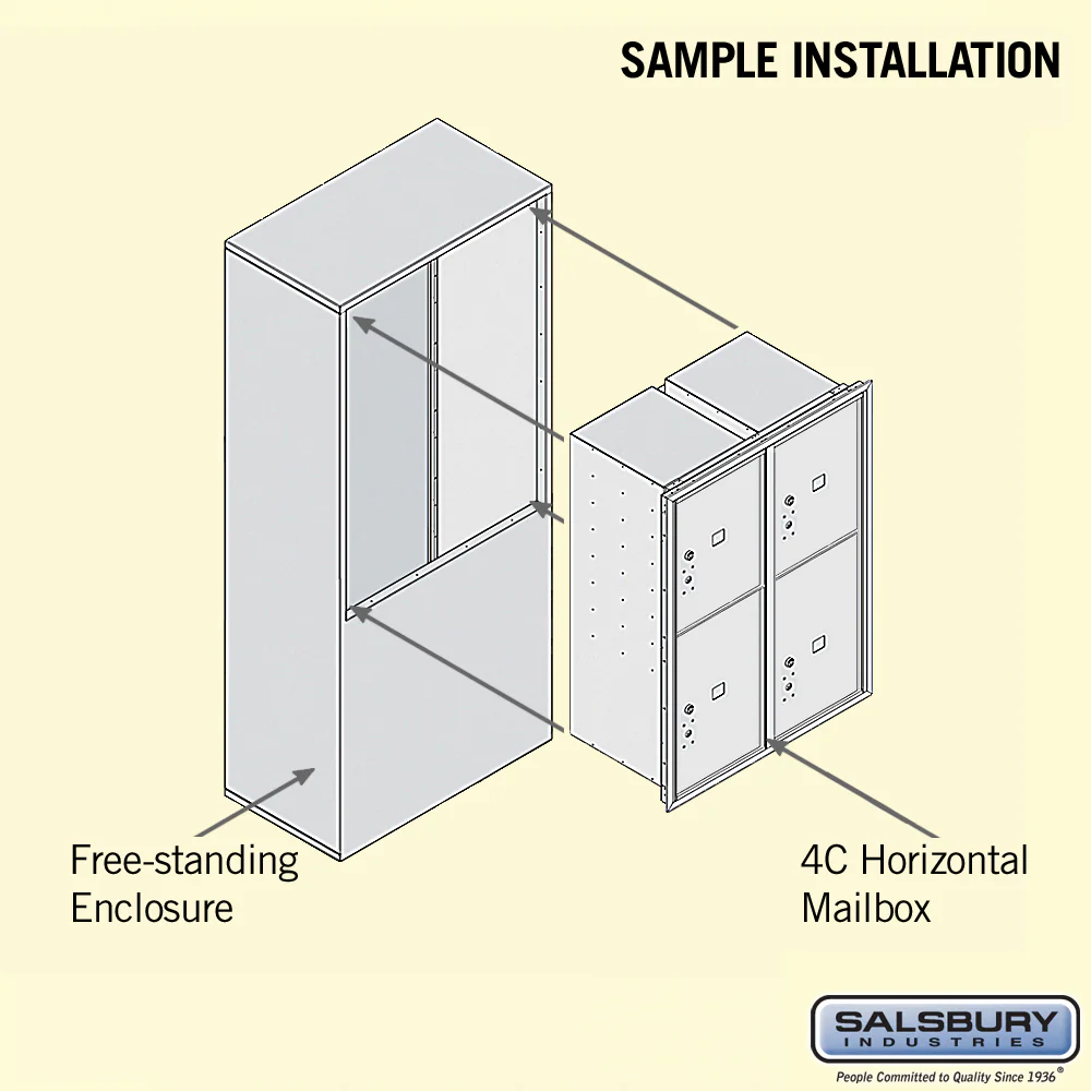 11-Door Free-Standing Parcel Locker with 4 Parcel Compartments in Bronze - Image 4
