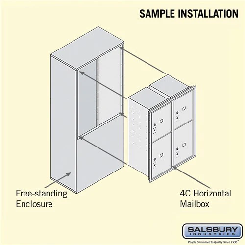 11 Door Free-Standing Parcel Locker with 4 Parcel Lockers for USPS Access - Image 4