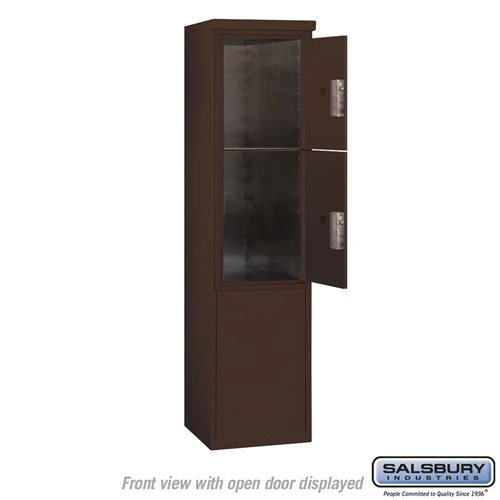 11-Door Free-Standing Parcel Locker with USPS Access in Bronze - Image 3