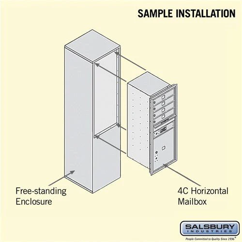 11-Door Free-Standing Mailbox with Parcel Locker in Bronze - Image 4