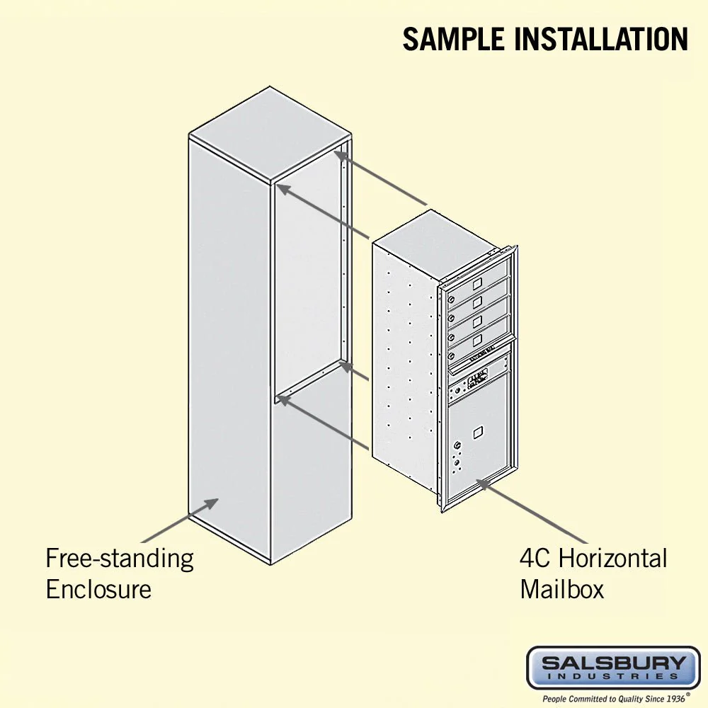 11-Door Free-Standing Mailbox with Parcel Locker in Black - Image 4