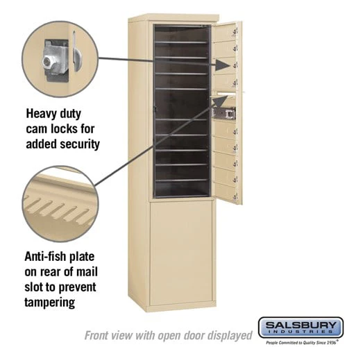 11 Door High Free-Standing 4C Horizontal Mailbox with USPS Access - Image 3