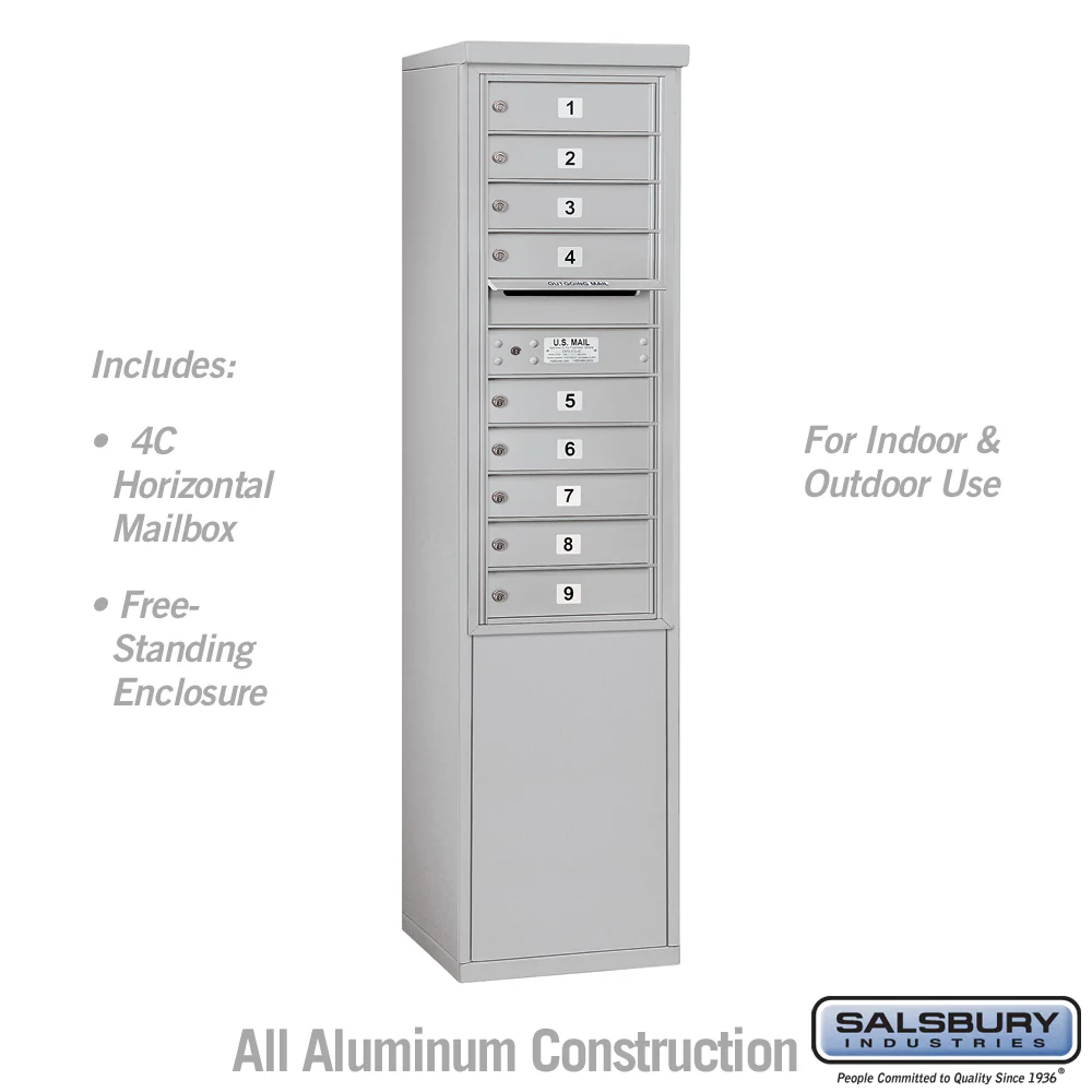 11 Door High Free-Standing 4C Horizontal Mailbox with USPS Access